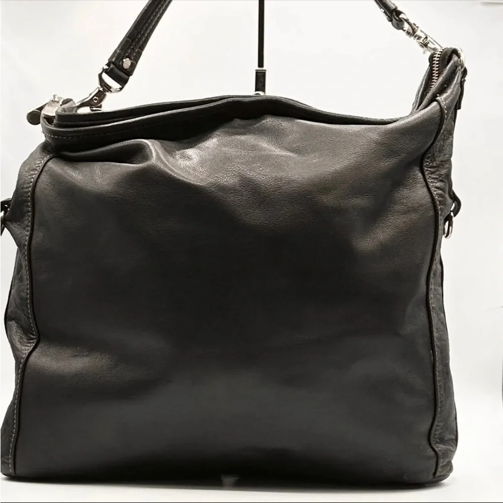Authentic MACKINTOSH PHILOSOPHY 2 Way Shoulder Bag, Leather Black